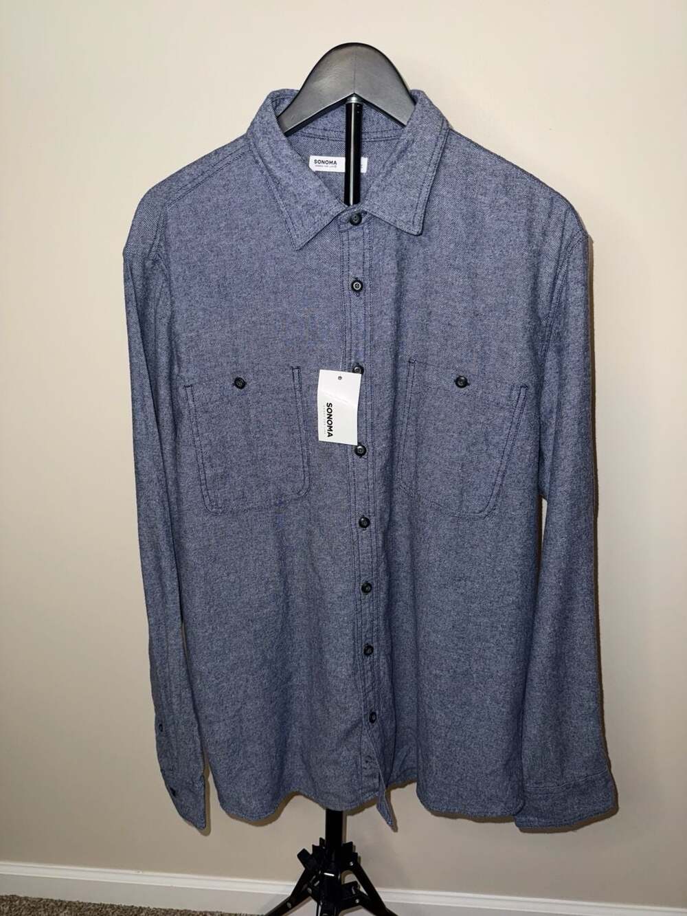 100% Cotton Sonoma Goods For Life The Supersoft Flannel Size XL Blue